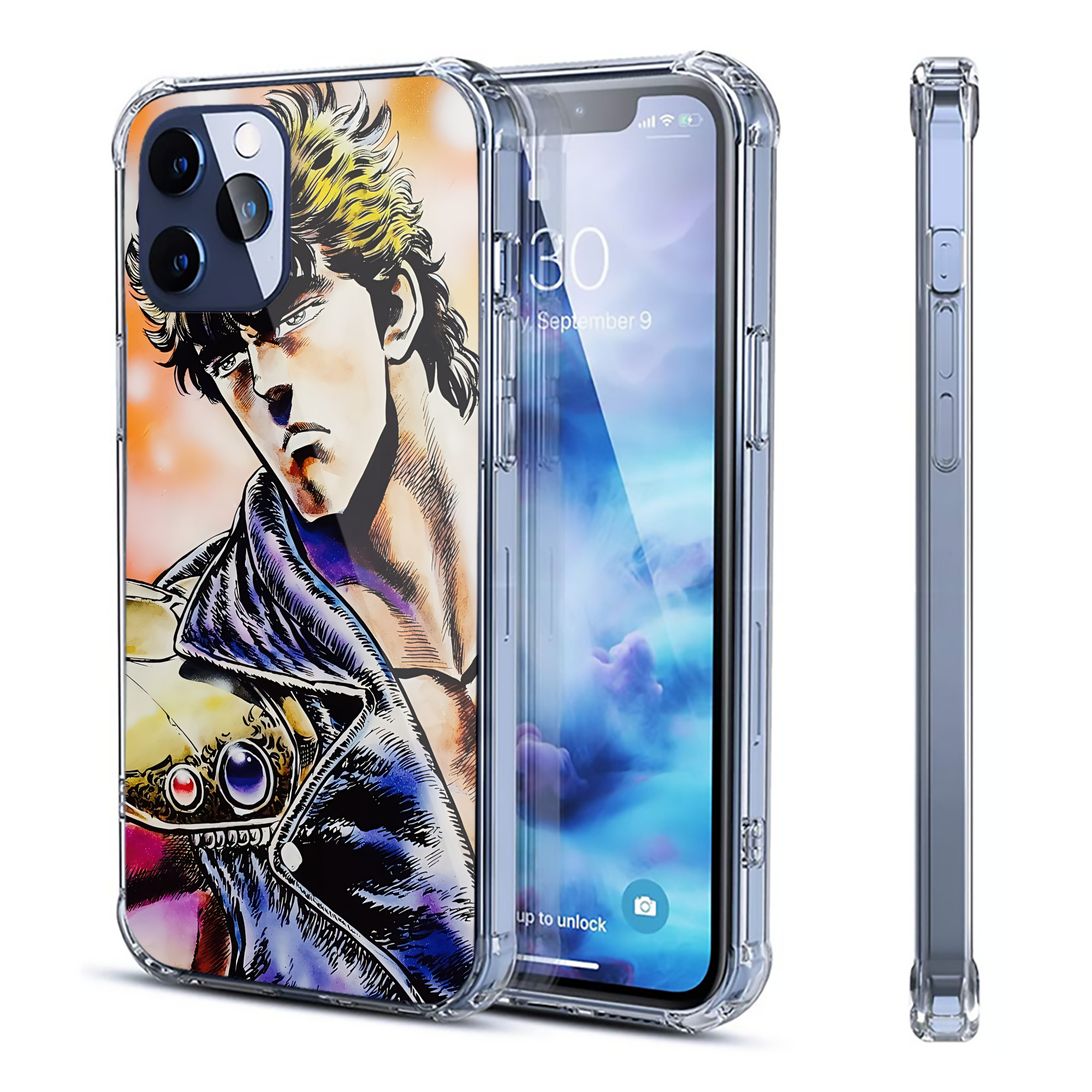 （画像用） 北斗の拳 Fist of the North Star 【iPhone 12シリーズ対応】透明スマホケース（クリアソフトケース）